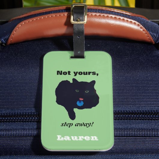 Not Yoursステップ遠くにアクリル緑の荷物タグ ラゲッジタグ (正面インサイチュ2)