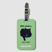 Not Yoursステップ遠くにアクリル緑の荷物タグ ラゲッジタグ (正面縦)