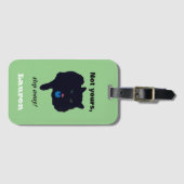 Not Yoursステップ遠くにアクリル緑の荷物タグ ラゲッジタグ (正面横)
