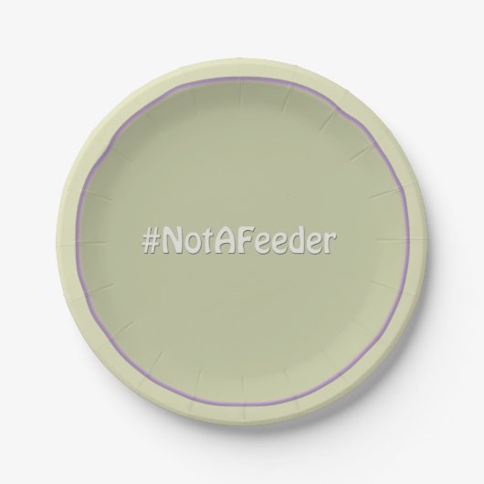 #NotAFeeder ペーパープレート (正面)