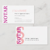 Notar Visitenkarte 名刺 (正面/裏面)