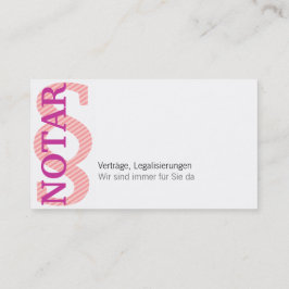 Notar Visitenkarte 名刺