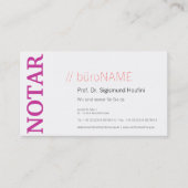Notar Visitenkarte 名刺 (正面)
