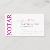Notar Visitenkarte 名刺 (正面)