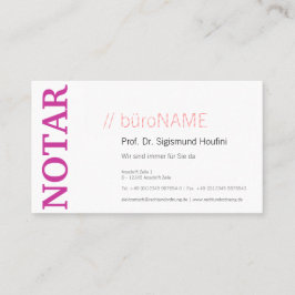 Notar Visitenkarte 名刺