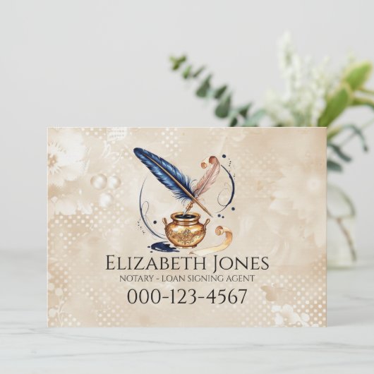 Notary Digital Business Card 招待状 (スタンド正面)