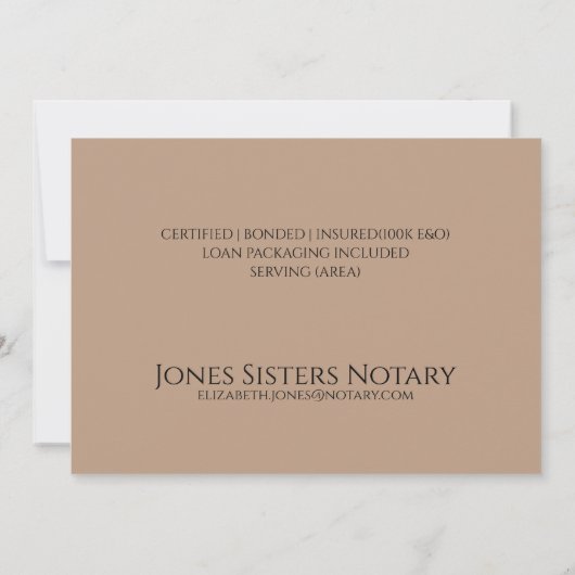 Notary Digital Business Card 招待状 (裏面)