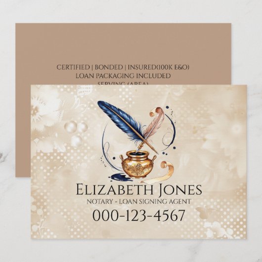 Notary Digital Business Card 招待状 (正面/裏面)