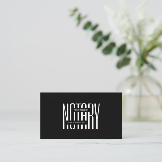 Notary Loan Signing Agent Elegant   名刺 (スタンド正面)