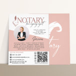 Notary Loan Signing Agent Modern Photo チラシ<br><div class="desc">Notary Marketing Flyer Template for your Business & Services. This is  perfect for Agents that want to introduce their services.  This modern design features typography script ''notary loan signing agent'' ,  trendy logo,  your photo,  services,  contact details,  qr code and social media on blush and white background.</div>