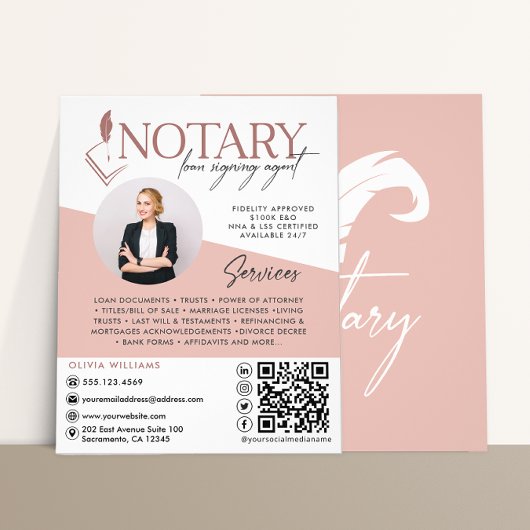 Notary Loan Signing Agent Modern Photo チラシ