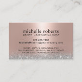Notary Loan Signing Agent Modern Rose Gold Photo 名刺 (裏面)