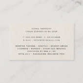 Notary Public Beige Rustic  名刺 (裏面)