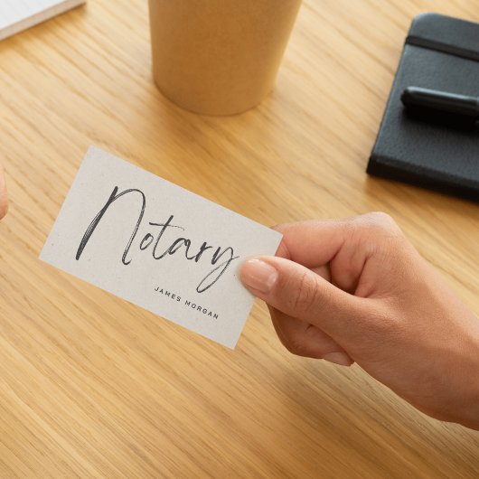 Notary Public Beige Rustic  名刺