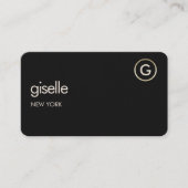 Notary Public Black Gold QR Code 名刺 (正面)