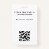 Notary Public Custom Photo Logo ID Black Gold バッジ (裏面)