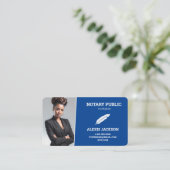 Notary Public Custom QR Photo コーリングカード (スタンド正面)