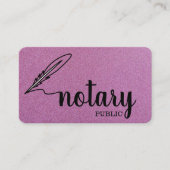Notary Public Elegant Script Plain 名刺 (正面)