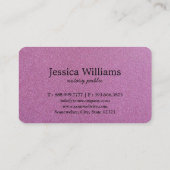 Notary Public Elegant Script Plain 名刺 (裏面)