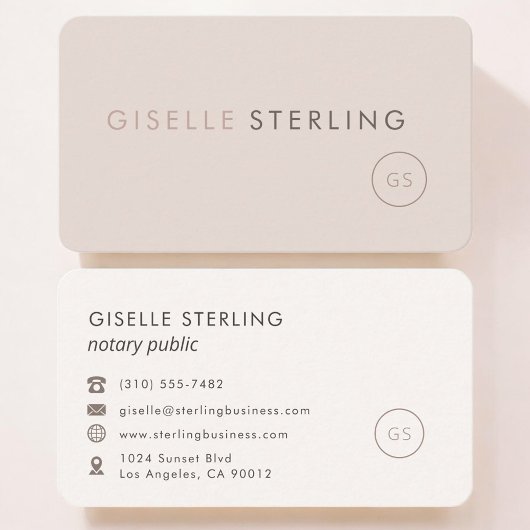 Notary Public Feminine Professional 名刺