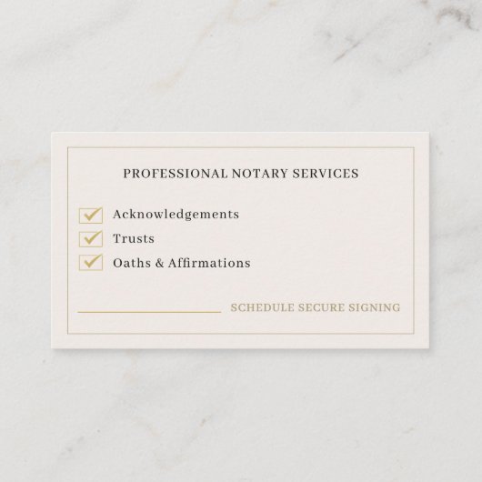 Notary Public Photo Professional 名刺 (裏面)
