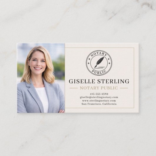 Notary Public Photo Professional 名刺 (正面)