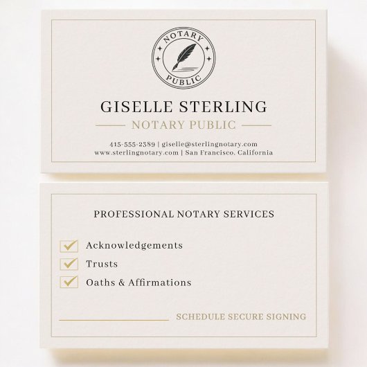 Notary Public Professional 名刺