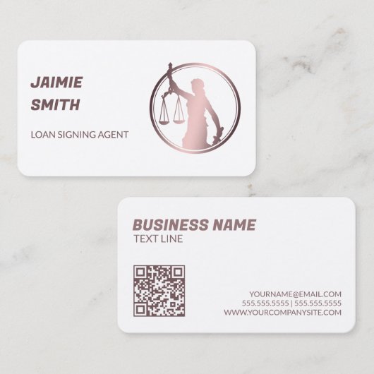 Notary Public QR Business Card 名刺 (正面/裏面)