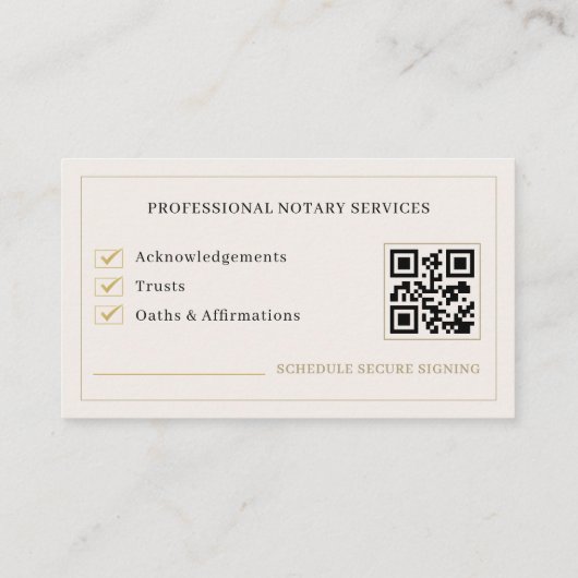 Notary Public QR Code Photo Professional 名刺 (裏面)