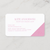 Notary Public Signing Agent Monogram Modern Pink 名刺 (裏面)