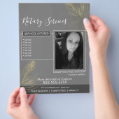 Notary Services Gray金ゴールドPhoto Businessチラシ チラシ (手)