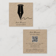 Notary Signing Agent Calligraphy Rustic Kraft