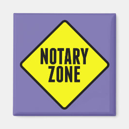 Notary Zone Yellow Road Sign マグネット