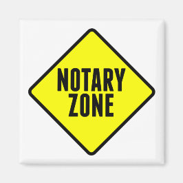 Notary Zone Yellow Road Sign マグネット