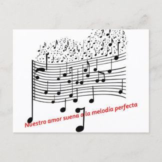 Notas de Amor: Ilustración Musical en Acuarela par シーズンポストカード