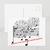 Notas de Amor: Ilustración Musical en Acuarela par シーズンポストカード (正面/裏面)