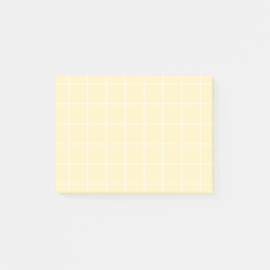 Notas Post-it® Grid paper: minimalist grid (lemon) ポストイット (正面)