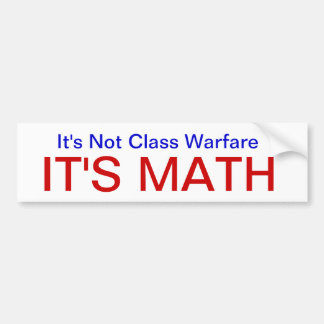 NotClassWarfareMath バンパーステッカー