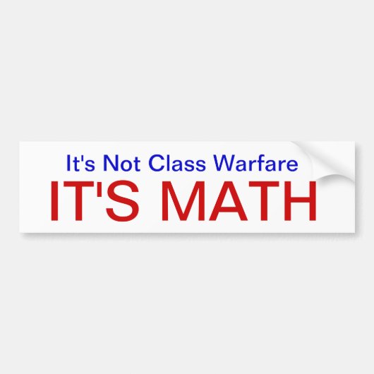 NotClassWarfareMath バンパーステッカー (正面)