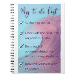 Note book - My to-do list (wave background) ノートブック