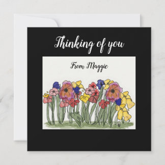 Note Card 考え of You Flower Garden サンキューカード