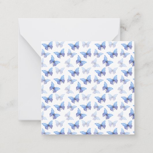 Note Card (6,3 cm x 6,3 cm) - Butterfly Pattern ノートカード (正面)