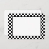 Note Card-Black & White Checkers ノートカード (正面/裏面)