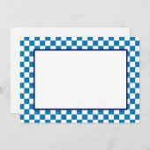Note Card-Blue & White Checkers ノートカード (正面/裏面)