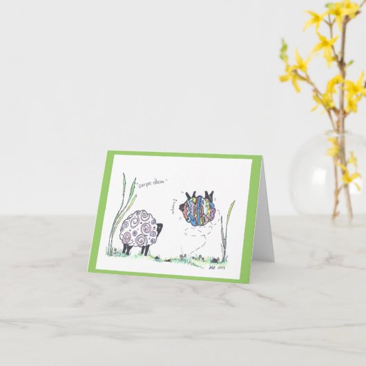 note card:  carpe diem カード (黄色い花)