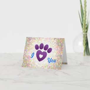 Note Card - I Love You Just Be-paws カード