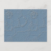 Note card in blue abstract leaf nature design ポストカード (正面)