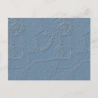 Note card in blue abstract leaf nature design  ポストカード
