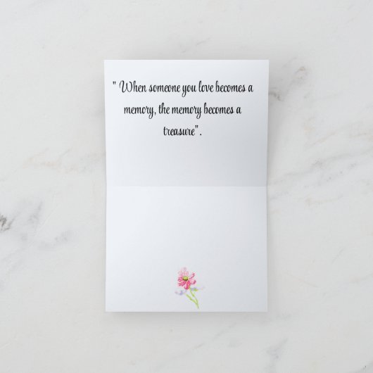 Note Card : In Sympathy カード (内部)