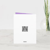 Note Card Lilac Blossom Reflected in Raindrop カード (裏面)